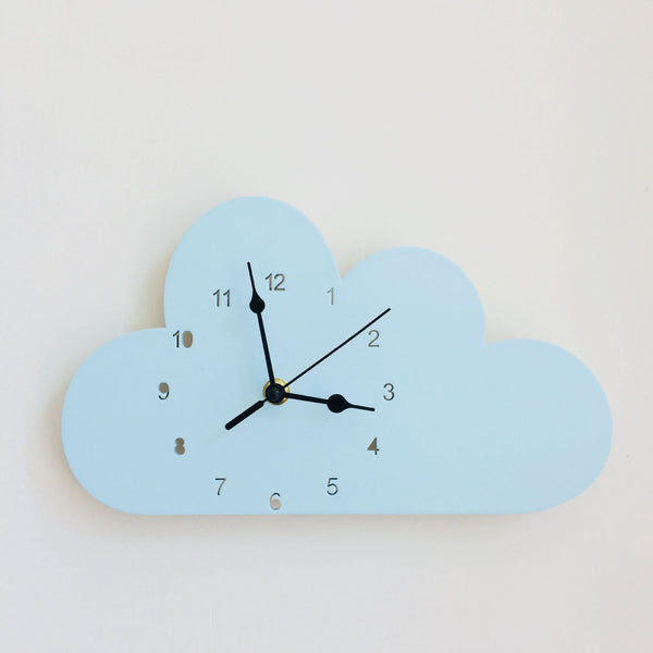 format: Bule cloud - Creative Nursery Wall Clock