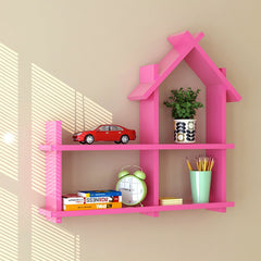 Color: Pink - Children's Bookshelf Wall Shelf