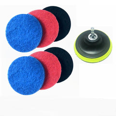 style: 6 scouring pans with joints, Color: 12cm scouring pad - Electric Scouring Pad, Electric Cleaning Brush, Floor Tile Cleaning Artifact