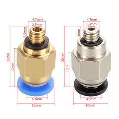 Color: Blue - Quick Plug Connector PC4-M5 Pneumatic Quick Connector Trachea Quick Plug Thread