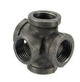 Size: DN20 - Malleable Cast Iron Black Pipe Fittings Loft Crafts Pipe Fittings