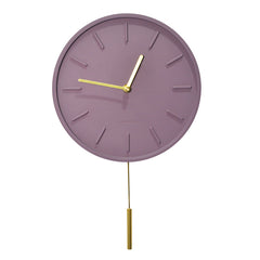 Color: K - Cement Nordic Clock Light Luxury Silent Clock Wall Clock