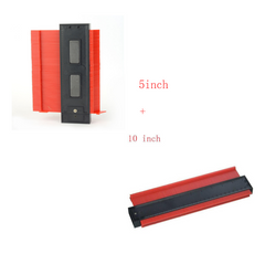 Color: 10in+5in red - Radial Ruler Contour Gauge Taker Profile Gauge