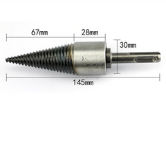 Model: Round, Size: 45mm - Coffin chopping machine drill bit small electric hammer hammer breaking split cone wood wood artifact artifact home rural