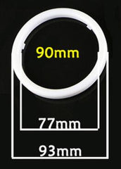Style: 90mm, Color: White - Car modified led cotton light angel eye ring daytime running light