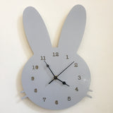 format: Gray rabbit - Creative Nursery Wall Clock