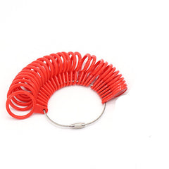 Color: Red, Model: US - Plastic Ring meter for measure the Rings