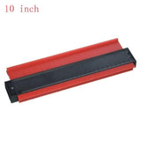 Color: Red 10inch 2pcs - Radial Ruler Contour Gauge Taker Profile Gauge