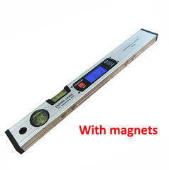 Model: With magnets - Magnetic angle meter, angle ruler, digital display level ruler, electronic level ruler, digital slope meter, 400MM angle ruler water.