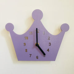 format: Purple Crown - Creative Nursery Wall Clock