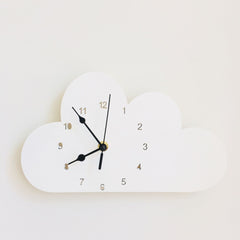 format: White cloud - Creative Nursery Wall Clock