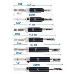 Color: Black, style: 17pc black hinge drill - Woodworking Hole Opener Hinge Drill Door And Window Hinge Drill Positioning Hole Opener Hexagon Handle Hole Locator