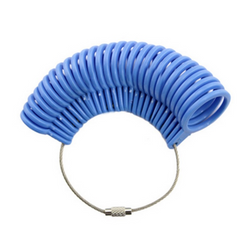 Color: Blue, Model: US - Plastic Ring meter for measure the Rings
