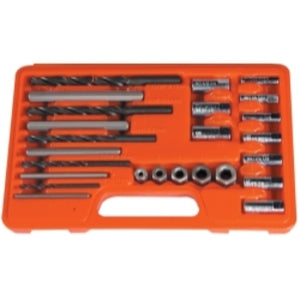 Screw extractor/drill & guide set-10 pc