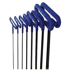 Hex key set 8 pc t-handle 6in. metric 2-10mm cush