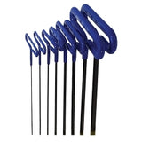 Hex key set 8 pc t-handle 9in. metric 2-10mm cush