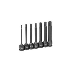 3/8" Dr. 7 Pc.  4" Length Metric Hex Driver Set