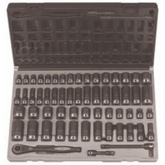 Grey Pneumatic 3/8" Dr. 59pc Fract. & Metric Duo-Socket Set - 6 P