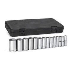 14 pc 1/2" dr sae deep 6 pt socket set