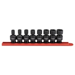 GearWrench 8 Piece 3/8 Inch Drive 6 Point Standard Universal Impact SAE Socket Set