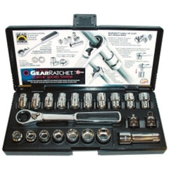 Skt set(sae&met)gear ratchet 21pc set