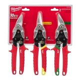 3-pc aviation snips (left, right, straight) set