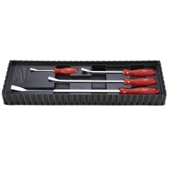 Milwaukee Tool 4-Pc I-Beam All-Metal Core Chrome Finish Pry Bar Set, (8, 12, 18, 24 In.)